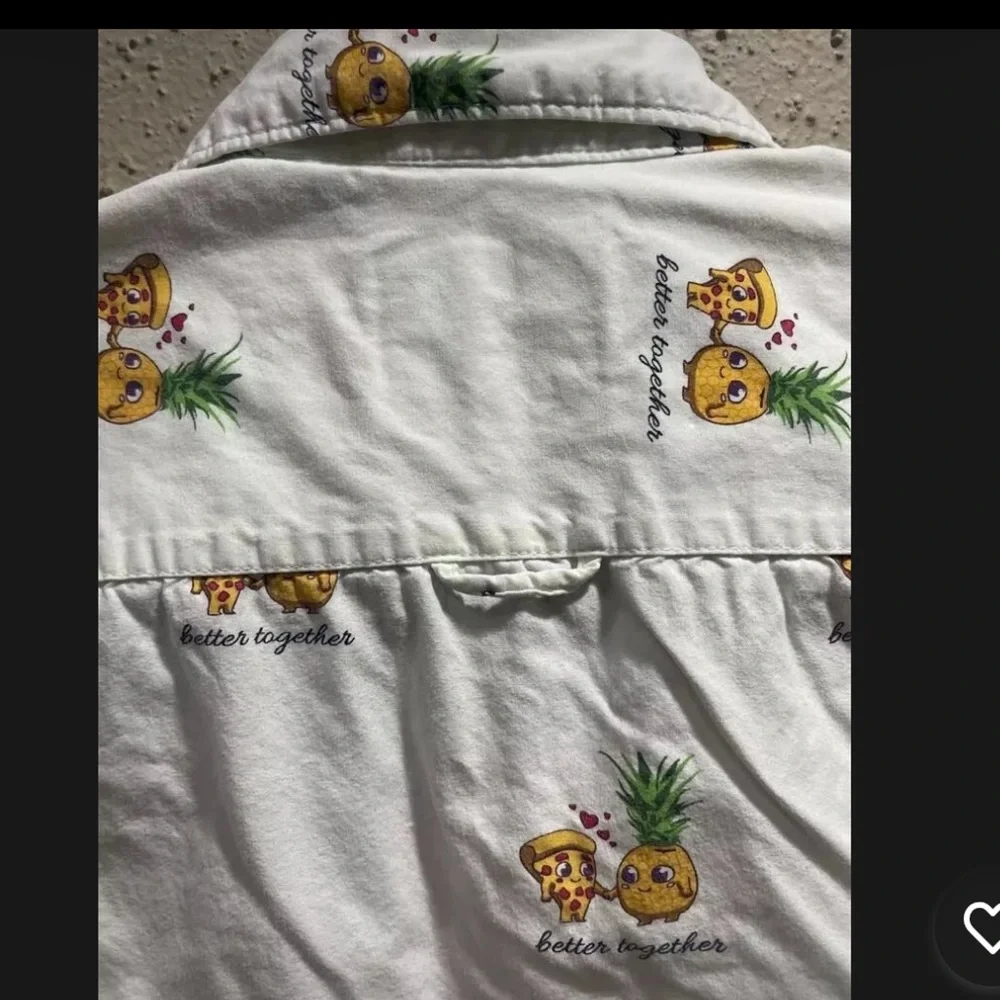 Denim & Flower Ricky Singh Men's Button-down  Short Sleeve SMALL Pineapple Pizza - Picture 7 of 12